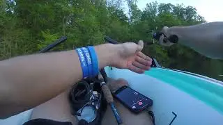 WALMART FISHING CHALLENGE With CHEAP Inflatable RAFTS on HUGE LAKE!!! Friend CATCHES His FIRST BASS!