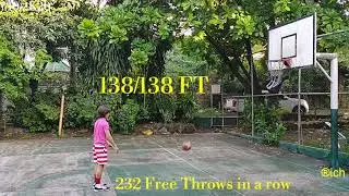 232 Free Throws in a row (SKLZ KICKOUT BASKETBALL RETURN SYSTEM)