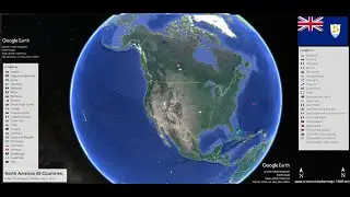 North America 45 Countries Flags
