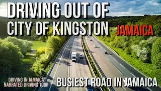 Driving out of City of Kingston Jamaica