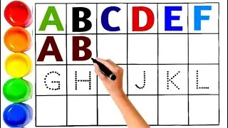 A to Z, Kids rhymes, collection for writing along dotted lines for toddler,Aphabet,ABC song,ABCD,592