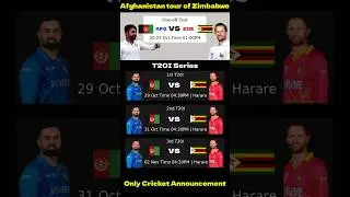 Afghanistan tour of Zimbabwe 2025 | ZIM vs AFG 2025 Test & T20I Series Schedule & Venue #zimvsafg