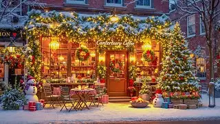 Warm Cozy Street Coffee Caf&eacute; ❄️ Relaxing Jazz Instrumental for Work & Reading
