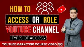 How to Add Managers to your YouTube Channel | YouTube Channel Admin Access Tutorial | YouTube course
