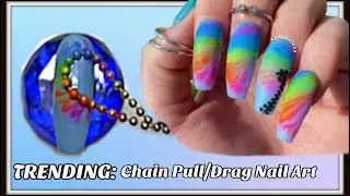 Chain Pulling Nails | Neon Vibes Nail Design