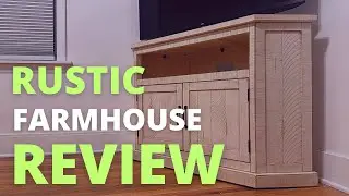 Martin Svensson Home Rustic Corner TV Stand Review | White Modern Farmhouse Corner Angle TV Stand