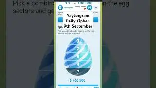 Yaytsogram Sponsor's Cipher 9 September | Break the Egg and get TON #yaytsogram
