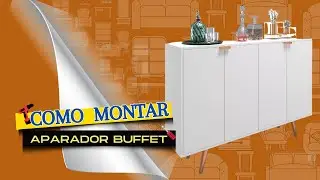 Como montar Mesa Aparador Buffet Retrô 4 portas Industrial cobrado café