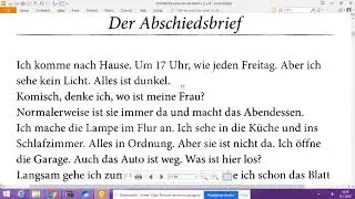 Almanca Hikaye   Der Abschiedbrief + A1