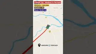 Madurai to Yercaud Route - A Road Trip by Car #madurai #yercaud #hillstation  #roadtrip #shorts