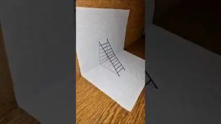 Tutorial 3D Ladder Real Illusion #3dart #3ddrawing #3dfigure #drawingtutorial #fyp #paperart #easy3d