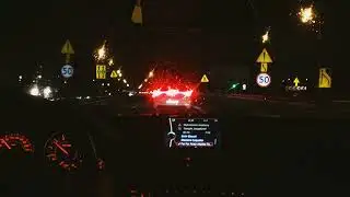 Rainy night drive in poland (extra bumpy roads) AMBIENCE car drive simulation very relaxing