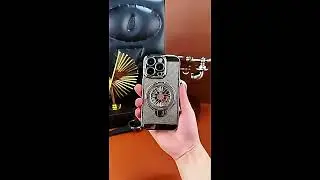 Plating Heat Dissipation Mesh Grid Magnetic Gyroscope Rotating Bracket Case For IPhone #iphonecase