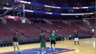 Celtics Ray Allen shoot around just before Game 4