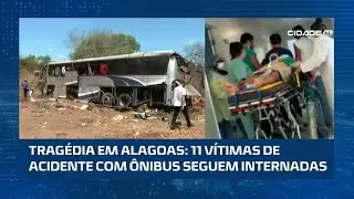11 vítimas de acidente com ônibus permanecem internadas em Arapiraca, Delmiro Gouveia e Maceió