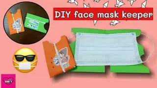 DIY face mask keeper | how to make paper face mask holder | DIY paper craft face mask keeper