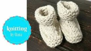 Knitting EASY  Baby booties by Oana