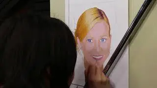 Painting of Brittany Snow (work in process14)