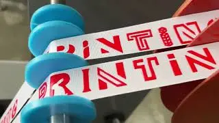 Hot Foiling Stamping Satin Ribbon Fabric Label Rolls Webbing Tape Silk Screen Printing Machine 
