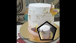 Wave Effect Tall Cake | Butterfly Theme Tall Cake | How To Make Tall Cake | केक की नई डिजाइन