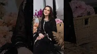 hania Amir  black colour outfit osome  cute hania black suit #haniaaamir