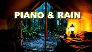 Insomnia Relief: Rain on Tent + Sleep Music (No Thunder) #sleepsounds #asmrrain