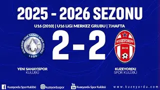 U16 (2010) | 2025 - 2026 SEZONU | 7.HAFTA |  YENİ SANAYİSPOR - KUZEYORDU