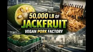 Inside the 50,000 LB Jackfruit Plant | Hypnotic Vegan Pork Production Process