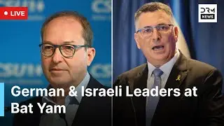 LIVE: German & Israeli Ministers at Site of Iran Missile Strike  in Bat Yam | DRM News | AC1I