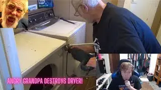 ANGRY GRANDPA DESTROYS DRYER! REACTION!!
