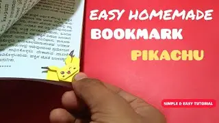 How to make cute Bookmark using paper | Diy  Pikachu Bookmark for fun | Origami Pikachu Bookmark 