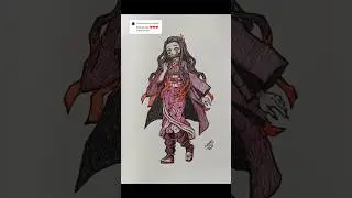 Nezuko Kamado, speed drawing #anime #drawing #nezuko #demonslayer #animedrawing #art #animeart #fyp