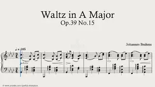 Brahms &ndash; Waltz in A♭ Major, Op.39 No.15 | Piano Sheet Music + Tutorial
