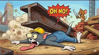 Funny 2D Cartoon Animation: [Construction Site CHAOS! - Classic Slapstick Cartoon] | Animation Hall