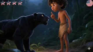 The Jungle Book Mowgli and The Black Panther🌴3D 4K Bedtime Stories for Kids in English  #cartoon
