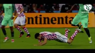 Sanches shove on Srna ● Croatia vs Portugal 2016 Euro