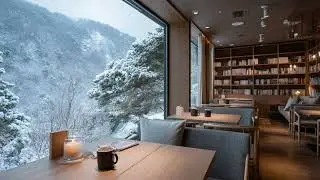 [중간광고없음] ☕🎶 눈 오는 산속 카페, 조용히 흐르는 피아노 | Calm Winter Piano