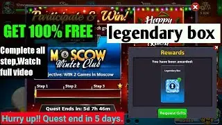 Free legendry box||8 Ball pool||happy holiday quest||follow all step||watch full video