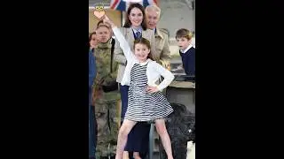 Charlotte dances, Louis wide-eyed in surprise #royalfamily #princelouis #charlotte