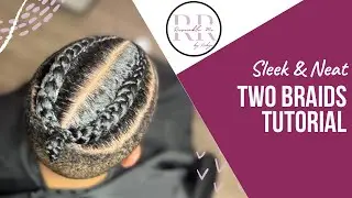 Man Bun Braids | How To Get TWO Sleek Braids EASY