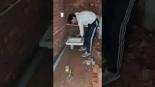 today new washroom Indian commode installation