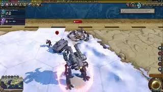 Giant Death Robot defends against Barbarian Mechanized Infantry