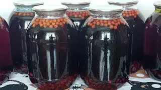 Компот из Черной Смородины и Облепихи. Black Currant and Sea Buckthorn Compote.