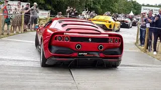 ONE-OFF FERRARI SP38 DEBORAH full throttle at Goodwood FOS
