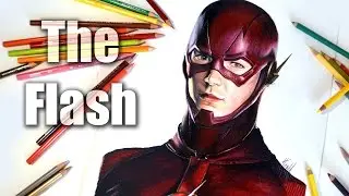 The Flash - Dibujo de Grant Gustin - Speed Drawing