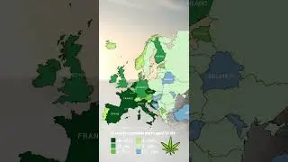 Cannabis use In Europe #map #geography #shorts