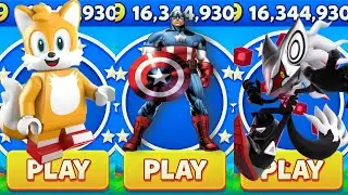 Sonic Dash - Tails VS Captain America VS Infinite _ Movie Sonic vs All Bosses Zazz Eggman