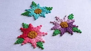 Hand Embroidery | Long and Short French knot Embroidery | Hand Embroidery Designs #31