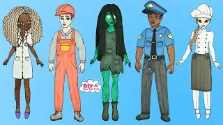 MY COLLECTION OF PAPER DOLLS DRESS UP AND HAIRSTYLES DRAW AND PLAY PAPER CRATFS AND HANDMADE