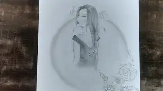 How to draw a girl with long hair।। Girl face side view step by step।। easy art tuition।।